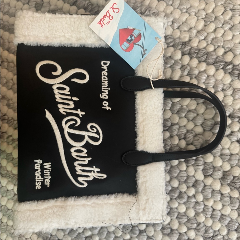 MC2 Saint Barth Black and Cream Tote